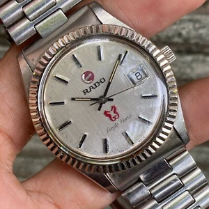 RAR Rado Purple Horse Date Silber Automatik ETA Swiss Herrenuhr Vintage Swiss - Bild 1 von 8