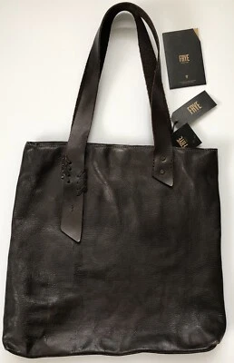 NWT Frye Mindy Brown Leather Tote Purse Shopper Bag DB0462 New - Image 1 of 4