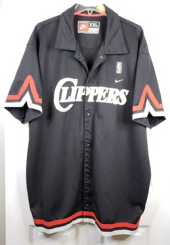 Vintage LA Clippers Warm Up Shooting Shirt Jacket 2XL Nike NBA Swoosh 83 Cover