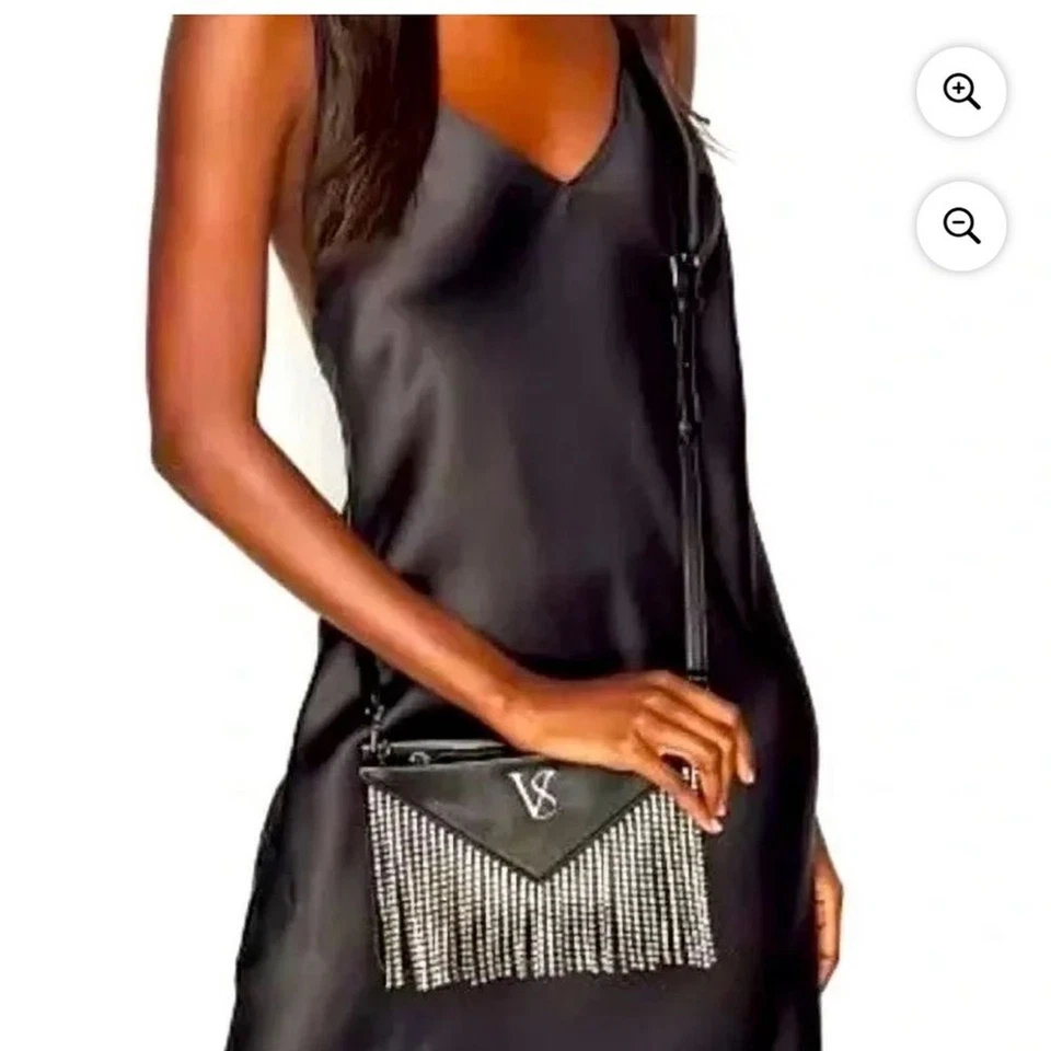 (E4) Bandolera Convertible Victoria's Secret Glam con Flecos de Estrás Foto 1 de 4