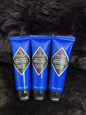 Jack Black Charcoal Body Buff Exfoliating Cleanser, 3 Fl Oz, NEW 3PK OF 1OZ - Image 1 of 3