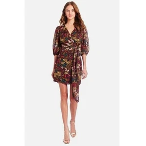 Amanda Uprichard Alida mini dress Velvet burnout  florete Sz M Whimsigoth fairy - Picture 1 of 10