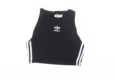 Adidas Women’s Black Size 10 Cropped Tank Top Activewear - image 1 of 4