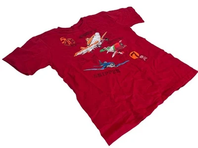 Disney Boys Planes Dusty Skipper Chupacabra Graphic Red Shirt Size Medium - Image 1 of 3