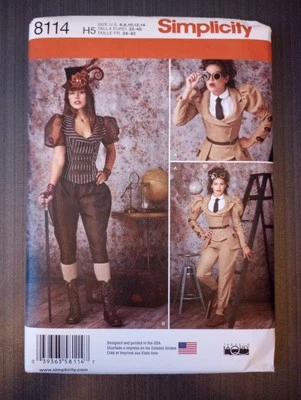 New Simplicity Pattern 8114 Dickie, Jacket, Pants, & Peplum Sizes 6-8-10-12-14 - Image 1 of 2