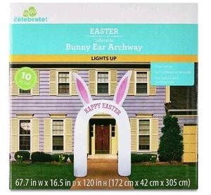Easter inflatable arch with bunny ears, outdoor decoration, way to celebrate - Picture 1 of 1