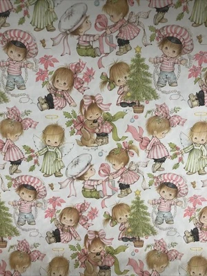 Vintage Suzy Angel Gift Wrap Wrapping Paper Roll 30x78 - Image 1 of 3