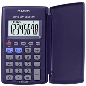 CASIO 8 DIGIT LC DISPLAY CALCULATOR EURO CONVERSION POCKET Compact W CASE HL820 - Picture 1 of 1
