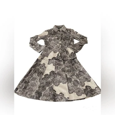 Conjunto de falda de dos piezas de gamuza vintage Yansi Fugel marrón talla 10 y falda talla 8 Foto 1 de 4