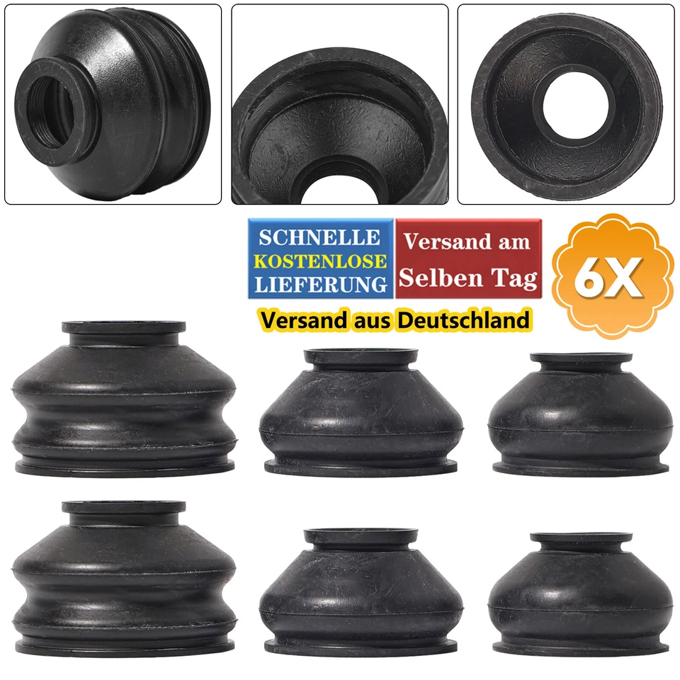 6x Gummi Kugelgelenk Spurstangen köpfe Staubkappe Lenkstange Staubschutzhaube ❤ - Bild 1 von 4