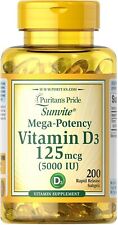 Vitamin D3 5000 IU Softgels, 200 Count