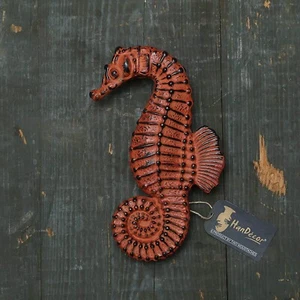 Handmade Antique Style Sea Horse Design Metal Door Knocker - Vintage Orange - Picture 1 of 4