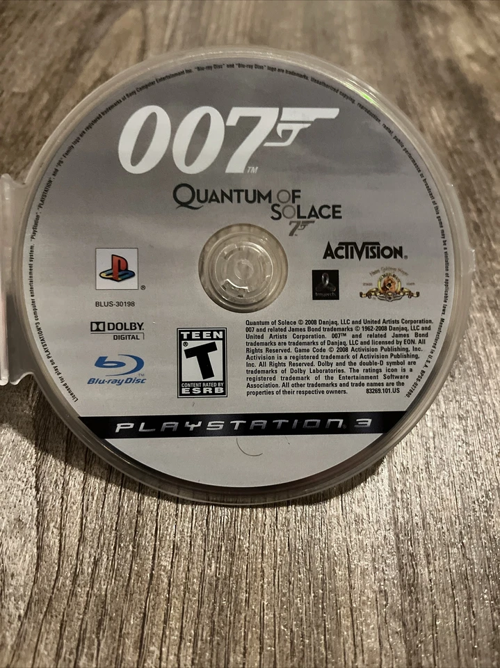 James Bond 007: Quantum of Solace (Sony PlayStation 3, 2008) Disc Only - Image 1 of 1