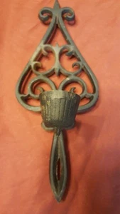 UNIQUE RUSTIC SCROLL WROUGHT IRON METAL WALL HANGING 1952 - Picture 1 of 7