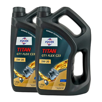 FUCHS Titan GT1 Flex C23 SAE 5W-30 Olio Motore BMW LL-04 Opel OV0401547, 2x5 Lt. - Immagine 1 di 3