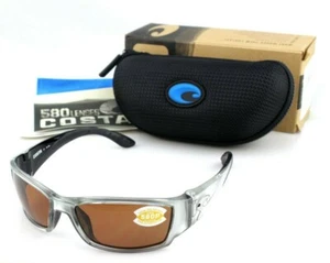 POLARIZED NEW COSTA Del Mar CORBINA 580P Silver Copper Lens Sunglasses CB 18 OCP - Picture 1 of 8