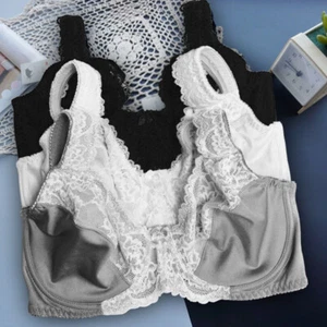 UK PLUS SIZE 32-54 BCDE/F/G/GG/H Minimiser Sexy Lingerie Bras For Women Bralette - Picture 1 of 35