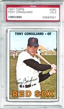 TONY CONIGLIARO Boston Red Sox 1967 Topps #280 PSA 3