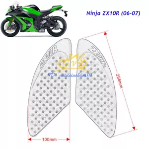 Motorcycle 3M Tank Pad Knee Grip Fuel Protector Sticker For Kawasaki Ninja ZX10R - Picture 1 of 10