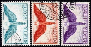 Svizzera - 1924/36 - Posta Aerea - serie completa usata - Unificato A10/A12 - Imagen 1 de 1