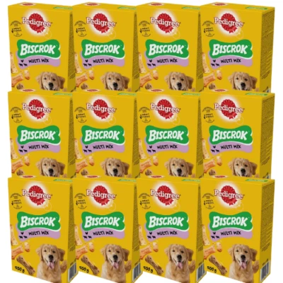 12x500g PEDIGREE Biscrok Multi Mix knusprige Kekse Hundesnack m. Huhn Rind Lamm - Bild 1 von 2