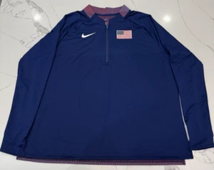 NIKE TEAM USA PRO ELITE 1/2 ZIP SWEATSHIRT MADE IN USA SIZE 3XL NEW (AO7821-492) - Picture 1 of 9