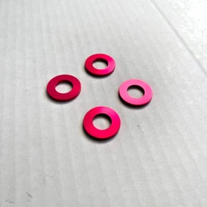 4x BMX ALUMINUM Pink Bicycle Axle Washers GT Hutch Haro Mongoose Redline SE - Picture 1 of 2
