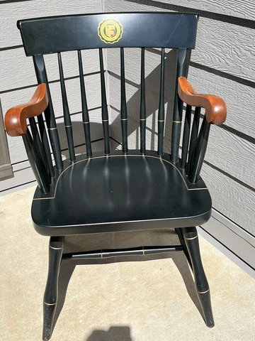 VINTAGE CORNELL UNIVERSITY NICHOLS & STONE CO. WINDSOR WOODEN CHAIR-HEAVY/STURDY Cover