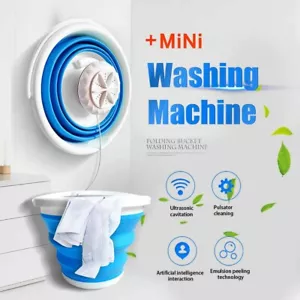 Portable Mini Tub Washing Machine Clothes Laundry Travel Foldable Washing Bucket - Picture 1 of 8