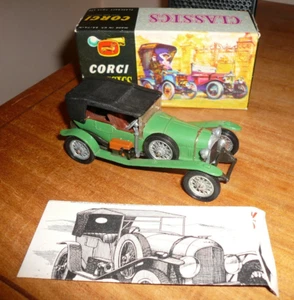 CORGI CLASSICS #9001 1927 BENTLEY WITH BOX PAPER INSERT 1/43 - Picture 1 of 17