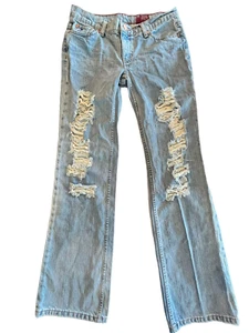 Bongo Jeans Womens Size 7 Flirty Bootcut Low Rise Blue Jeans Vintage Flare - Picture 1 of 8