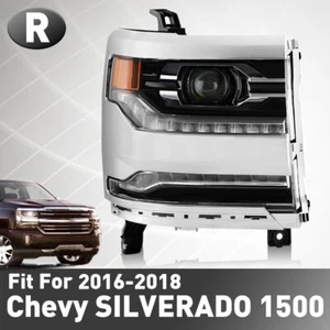Chevy Silverado 1500 2016-2018 cromo DRL proyector faro pasajero LED completo - Imagen 1 de 9