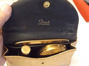 Vintage Gold Dorset Fifth Avenue Clutch with Lipstick, Compact and Comb - Picture 1 of 12