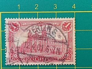 Deutschland Briefmarke 1900, Sc A12, #62, 1m Karminrose, gebraucht, OG Cv 110$ - Bild 1 von 3