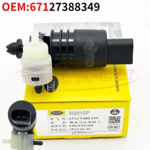 67127388349 Windshield Washer Pump For BMW X2 X3 X5 X6 X7 Series i3 Mini Cooper - Picture 1 of 8