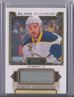 2015-16 UPPER DECK BLACK DIAMOND HOCKEY ZEMGUS GIRGENSONS RELIC #68/85 SABRES - Image 1 of 2