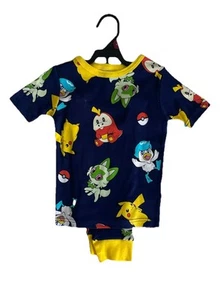 Pokemon Boys Short Sleeve Top And Pants 2-Piece Pajama Set Blue Size 6 - Picture 1 of 8