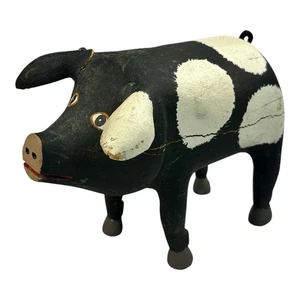 David Alvarez 9" Schwein Holzschnitzerei New Mexico Mexikanische Volkskunst Vintage - Fehler - Bild 1 von 24