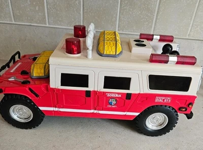 Vintage 2000 Tonka Hasbro Fire Department Rescue Hummer Toy Truck Working Sounds - Image 1 of 4