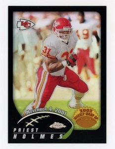 Priest Holmes 2002 Topps cromo negro refractor 489/599 - Imagen 1 de 2