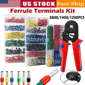 Ferrule Crimping Tool Kit 2800PCS Wire Ferrule Wire End Terminal Cable connector - Picture 1 of 35