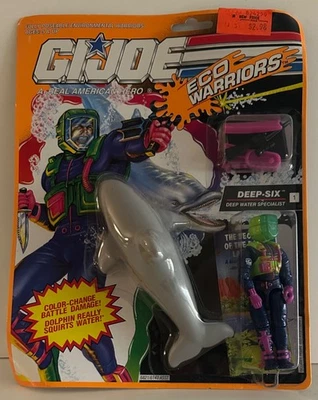 Hasbro Gi Joe Eco Warriors Deep Six Dolphin 1991 sin usar, en caja Foto 1 de 4