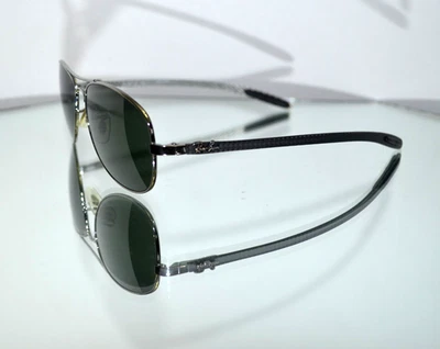Gafas de sol Ray-Ban "fibra de carbono" aviador lentes plateadas/verdes RARAS RB8301 131 Foto 1 de 4