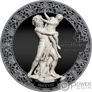 RAPE OF PROSERPINA Eternal Sculptures Ratto 2 Oz Moneta Argento 10$ Palau 2018 - Imagen 1 de 5