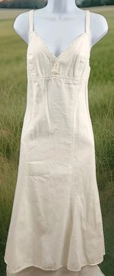 Vintage Ralph Lauren Jean Co Denim Twill Dress Cottage Prairie Western Sz 6 - Image 1 of 4