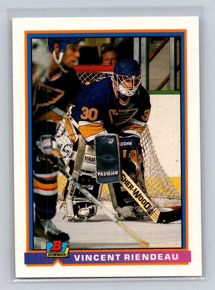 1991-92 Bowman #372 Vincent Riendeau St. Louis Blues - Image 1 of 2