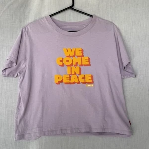 Levi’s “We Come In Peace” Graphic Tee – Lilac – Size S - Picture 1 of 4