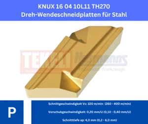 10 inserti KNUX 160410L11 TH270 per finitura acciaio - Foto 1 di 3