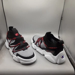 Champion Kid's Meloso Flux Sneakers 5 Youth Big Boys Black Concrete Red. D555 - Picture 1 of 10