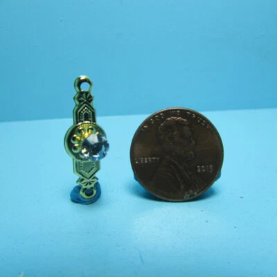 Dollhouse Miniature Gold Door Knob with Crystal Handle Ornate Design CLA05684 - Image 1 of 2